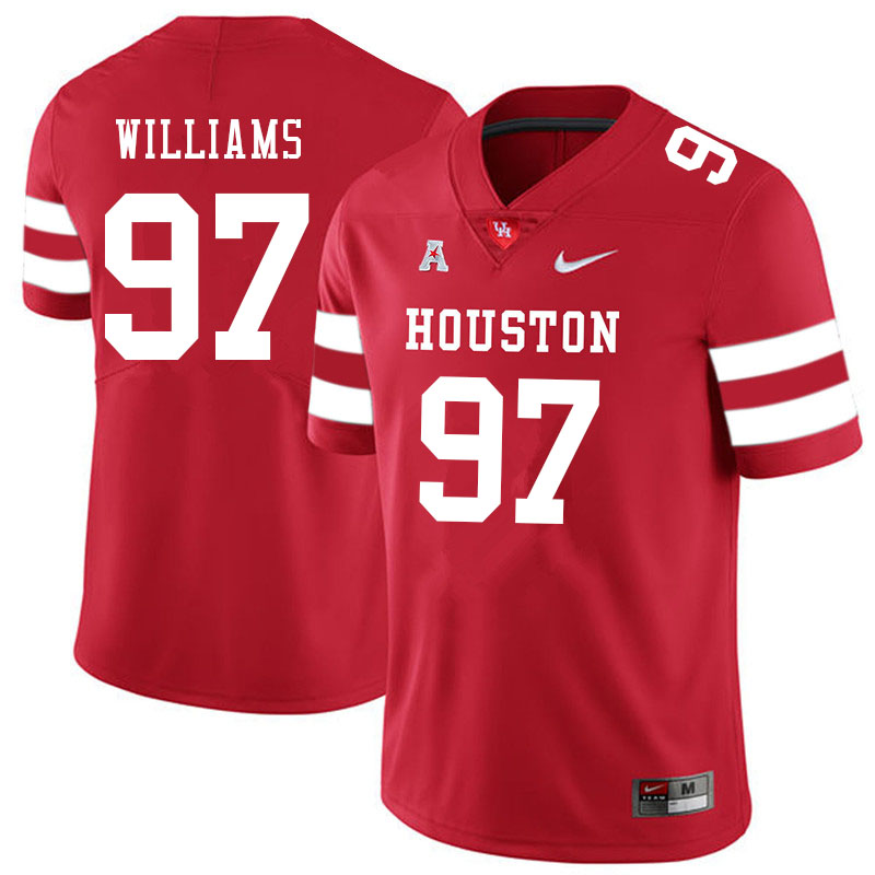 Men #97 Tre Williams Houston Cougars College Football Jerseys Sale-Red - Click Image to Close